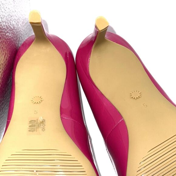 Stuart Weitzman Patent Leather Pointed Toe Pumps Hot Pink US 5B stiletto Heels - Picture 8 of 9